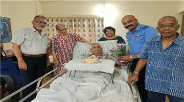 Khabar Odisha:104-year-old-IAF-Veteran-Cecil-Barretto-Birthday-IAF-Dental-Branch-Founder