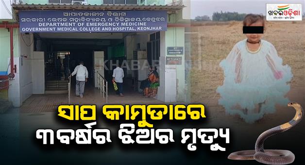 Khabar Odisha:3-year-old-girl-dies-after-being-bitten-by-a-snake