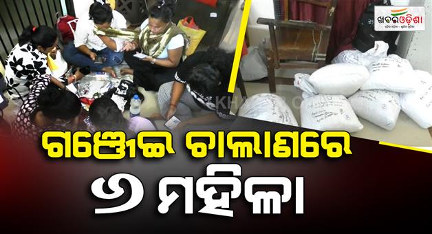 Khabar Odisha:31-kg-of-cannabis-seized-at-Titilagarh-railway-station-6-women-arrested
