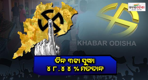 Khabar Odisha:4844-percent-polling-in-the-state-till-3-pm
