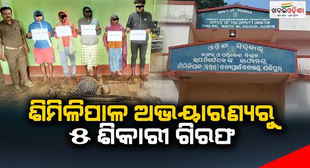 Khabar Odisha:5-hunters-arrested-from-Shimilipal-sanctuary