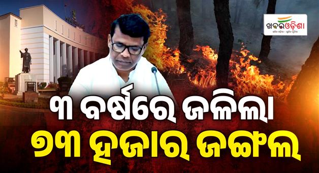 Khabar Odisha:73418-forest-fires-reported-in-odisha-since-2024-11-7k-ha-affected