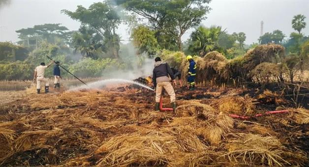 Khabar Odisha:A-haystack-caught-fire-in-a-blaze-Property-worth-over-Rs-50000-was-reduced-to-ashes