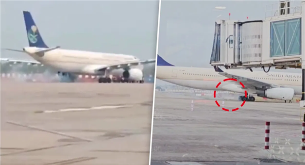 Khabar Odisha:A-major-accident-was-averted-at-Lucknow-airport-Fire-was-coming-out-of-the-planes-wheels