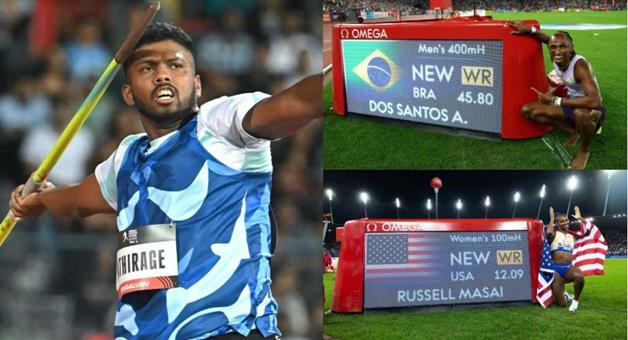 Khabar Odisha:Alison-dos-santos-and-Masai-Russell-break-world-records