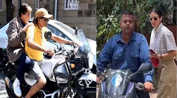 Khabar Odisha:Amitabh-Bachchan-and-Anushka-Sharma-spotted-without-helmet