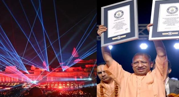 Khabar Odisha:Bhavya-Deepotsav-in-Ayodhya-Ram-city-illuminated-with-25-lakh-lamps-setting-2-Guinness-records