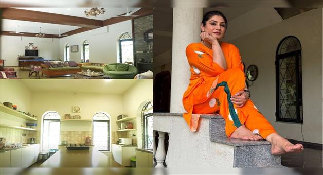 Khabar Odisha:Bollywood-beauty-queen-Raveena-Tandon-has-decorated-her-farmhouse-with-60-year-old-furniture-and-pottery