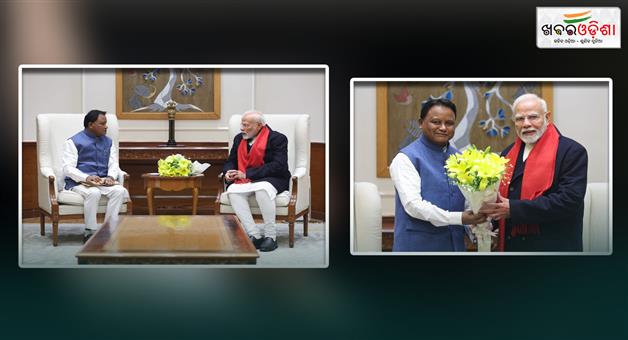 Khabar Odisha:Chief-Minister-met-Prime-Minister-Narendra-Modi-in-New-Delhi