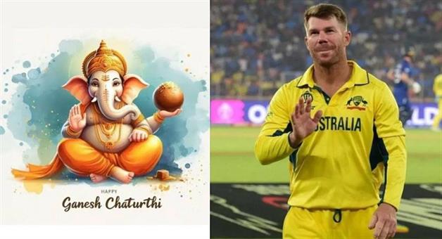 Khabar Odisha:David-Warners-love-for-India-was-seen-again-Kangaroo-opener-celebrated-Ganesh-Chaturthi