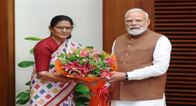 Khabar Odisha:Deputy-CM-Prabhati-Parida-Meets-PM-Modi-Discussions-Held-on-Subhadra-Yojana-5th-Installment