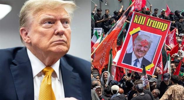 Khabar Odisha:Donald-Trump-Warns-Iran-1000-Missiles-Ready-For-Strike-After-Shocking-Assassination-Posters-In-Tehran