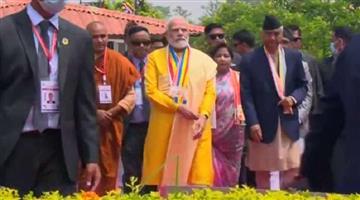 Khabar Odisha:During-his-visit-to-Nepal-the-Prime-Minister-visited-the-Mahamaya-Devi-Temple-after-Lumbini-arrived