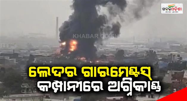 Khabar Odisha:Fire-At-Leather-Manufacturing-Company-In-Noida-None-Hurt