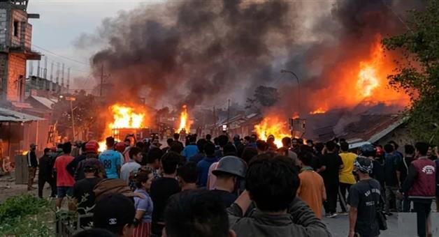 Khabar Odisha:Fresh-clashes-between-naga-and-Kuki-groups-in-Manipur-20-houses-torched