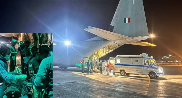 Khabar Odisha:IAF-Rescues-Critically-Ill-Patient-From-Leh-in-Daring-Night-Operation-Amid-Bad-Weather