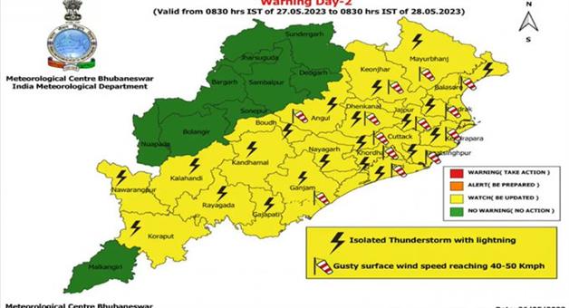 Khabar Odisha:IMD-predicts-thunderstorm-activities-in-Odisha-yellow-alert-for-several-districts