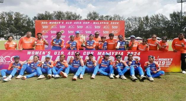 Khabar Odisha:Indian-womens-team-wins-maiden-Under-19-Asia-Cup-defeating-Bangladesh