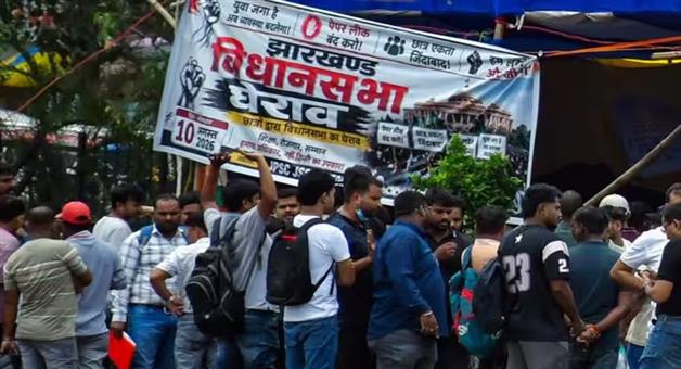 Khabar Odisha:Jharkhand-Assembly-March-Section-163-Imposed-in-Ranchi-Heavy-Police-Deployment-Ahead-of-JPSC-Student-Protest