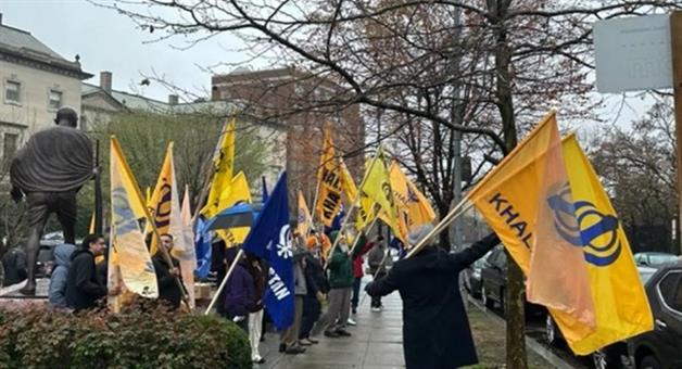 Khabar Odisha:Khalistani-protesters-march-demanding-expulsion-of-8-lakh-Hindus-from-Canada