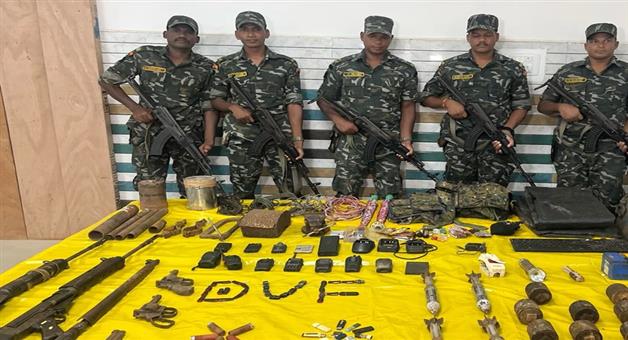 Khabar Odisha:Malkangiri-Maoist-Dump-Bust-Huge-Cache-of-Arms-and-Ammunition-Seized-in-Kalimela