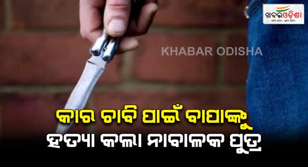 Khabar Odisha:Minor-son-stabs-head-constable-father-over-car-keys-Bulandshahr