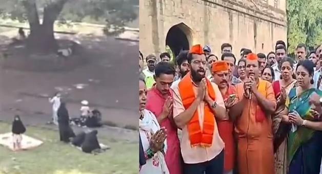 Khabar Odisha:Muslim-woman-offers-prayers-at-the-fort-BJP-MP-cleanses-herself-with-cow-urine