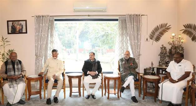 Khabar Odisha:NDA-leaders-meet-at-Naddas-house-all-these-issues-were-discussed