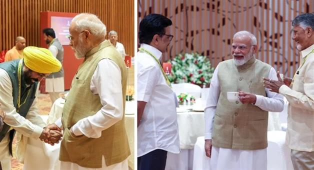 Khabar Odisha:PM-Modi-talks-to-opposition-CMs-with-laughter-different-picture-seen-in-NITI-Aayog-meeting