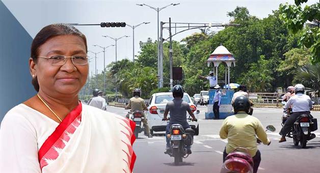 Khabar Odisha:President-Draupadi-Murmu-on-two-day-Odisha-visit-Traffic-restrictions-in-Bhubaneswar