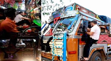 Khabar Odisha:Rahul-Gandhi-Hitches-Truck-Ride-On-Highway