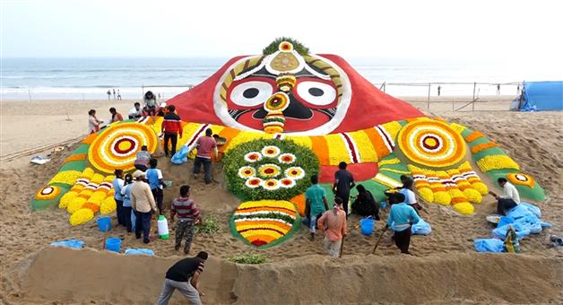 Khabar Odisha:Sand-art-in-sea-beach