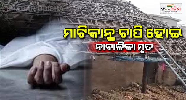 Khabar Odisha:Sister-dies-after-being-crushed-under-earthen-wall-brother-in-critical-condition