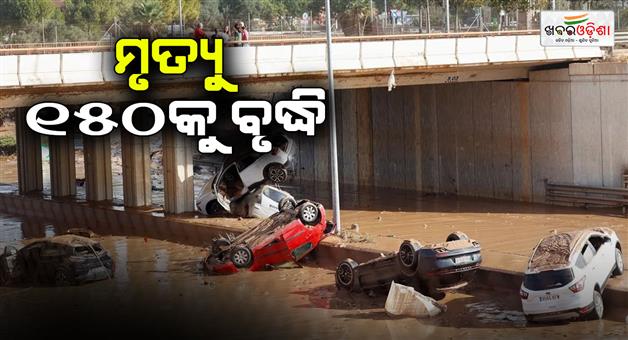 Khabar Odisha:Spain-grapples-with-devastating-floods-as-death-toll-surpasses-150