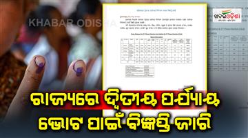 Khabar Odisha:The-notification-has-been-released-for-the-second-phase-of-voting-in-the-state