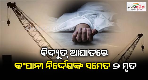 Khabar Odisha:Two-persons-electrocuted-as-crane-touches-high-tension-wire