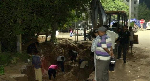 Khabar Odisha:Underground-gas-pipeline-bursts-in-Bhubaneswar