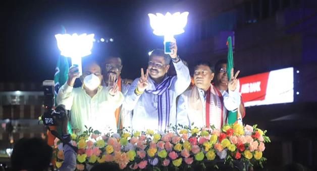 Khabar Odisha:Union-Minister-at-Sambalpurs-victory-rally