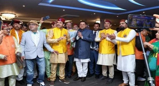 Khabar Odisha:Warm-welcome-to-Uttarakhand-CM-Pushkar-Singh-Dhami-at-Global-Investors-Summit-in-London