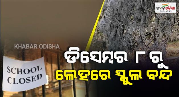Khabar Odisha:Waterfalls-freeze-amidst-intense-cold-Leh-School-holidays-announced
