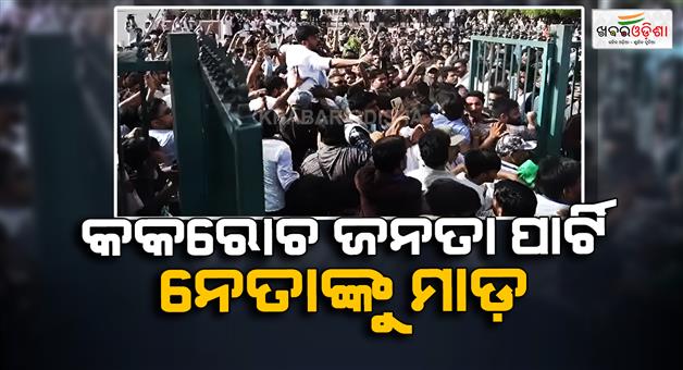 Khabar Odisha:abhijit-dipke-slapped-in-jaipur-cockroach-janata-party