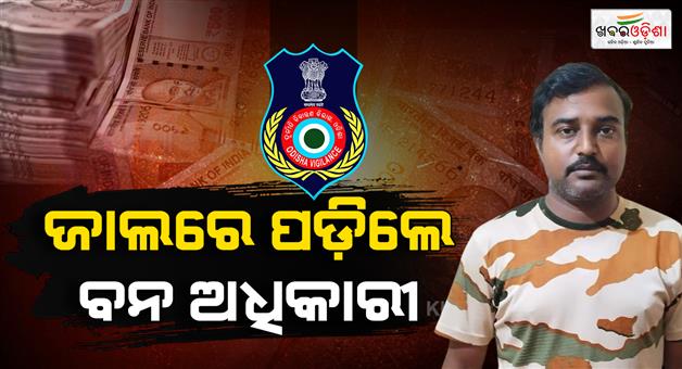 Khabar Odisha:ankui-forester-nabbed-by-vigilance-while-taking-bribe