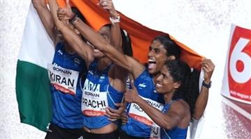 Khabar Odisha:asian-games-women-relay-team-bags-gold