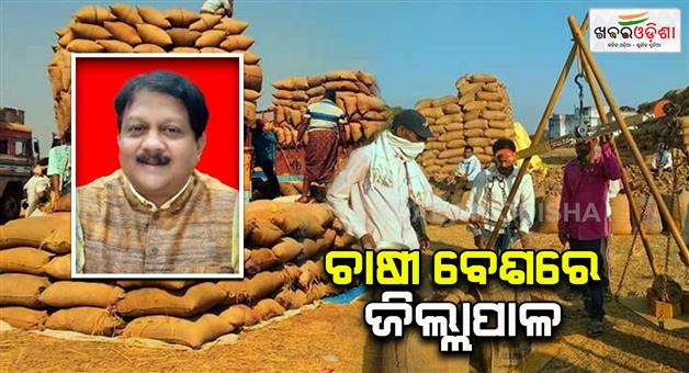 Khabar Odisha:bhadrak-collector-visit-a-mandi-in-farmer-attire