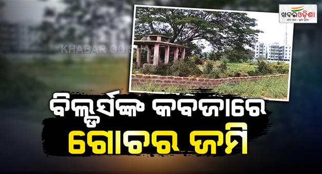 Khabar Odisha:builders-forcible-captured-government-land-in-pipili