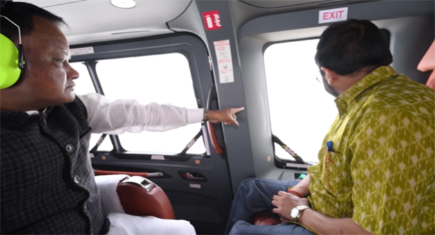 Khabar Odisha:cm-majhi-condutcs-aerial-survey-of-flood-affected-districts