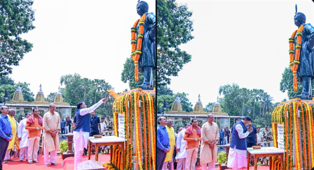 Khabar Odisha:cm-pays-tributes-to-maharaja-krushnachandra-gajapti