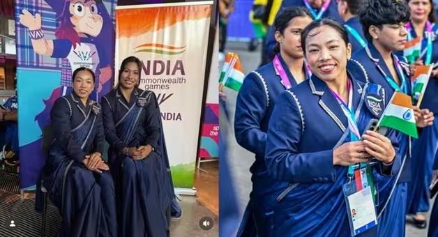 Khabar Odisha:colorful-opening-ceremony-of-the-commonwealth-games-mirabai-and-lovlina-flag-bearers