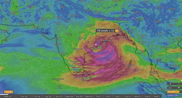 Khabar Odisha:deep-depression-landfall-kalingapatnam-odisha-andhra-coast