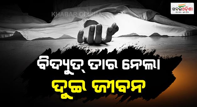 Khabar Odisha:electricity-wire-claims-mother-daughter-lives-protest-held-outside-collectors-office